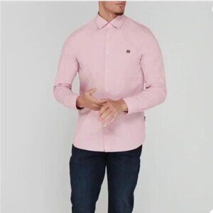 Ted Baker Men's Fonik Pink Long Sleeve Poplin Shirt